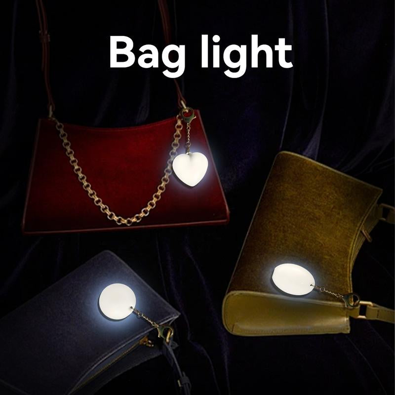 Illuminate Your Style with the Love Wallet Tote Bag: Touch Sensing Light Leather Handbag with Heart-Shaped Glow and Chain Strap for Women